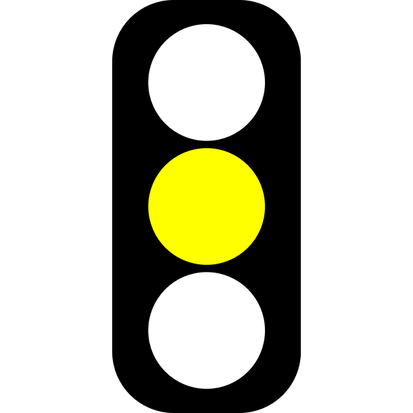 Yellow traffic light indicator | Free SVG