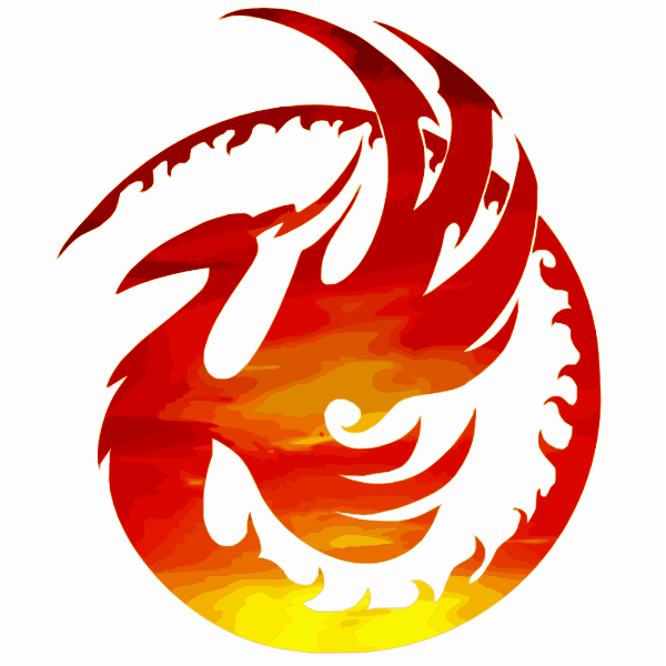 Sunset Phoenix Emblem | Free SVG