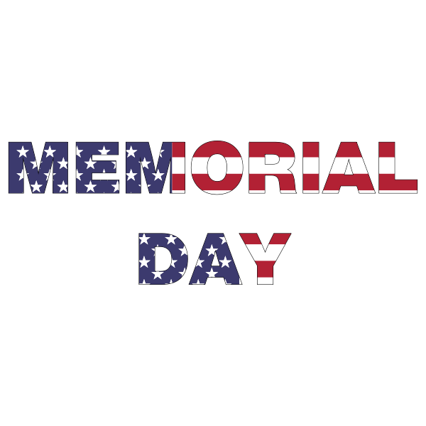 Memorial Day Typography With Strokes