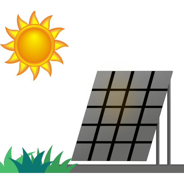 Solar Panel with Sun | Free SVG