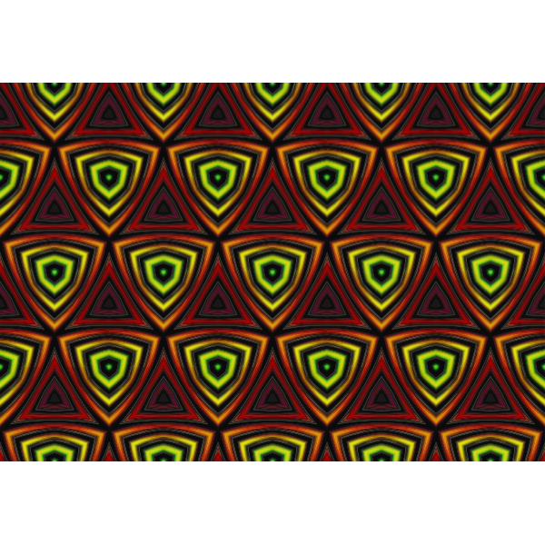 Hexagonal pattern in colors