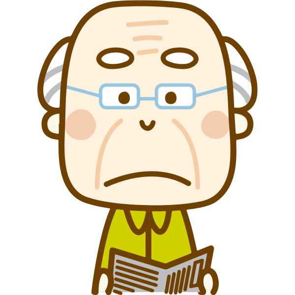 Grumpy Old Man (#1) | Free SVG