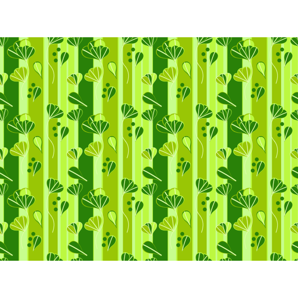 Leafy pattern in green