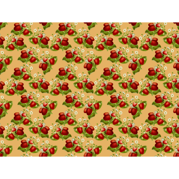 Strawberry pattern with flowers