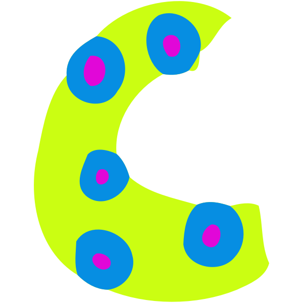 Colourful alphabet - C
