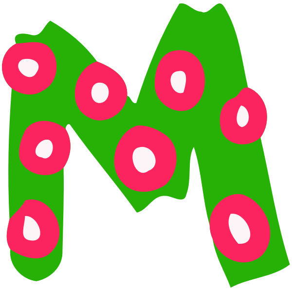 Colourful alphabet - M