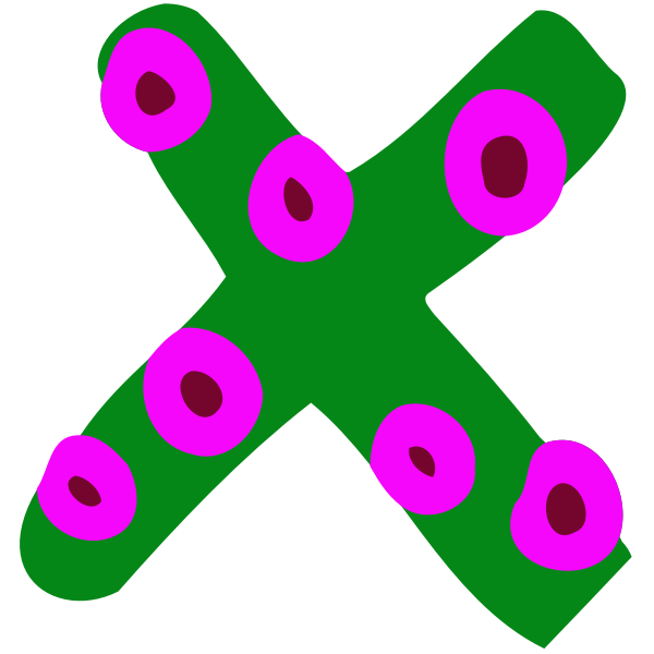 Colourful alphabet - X