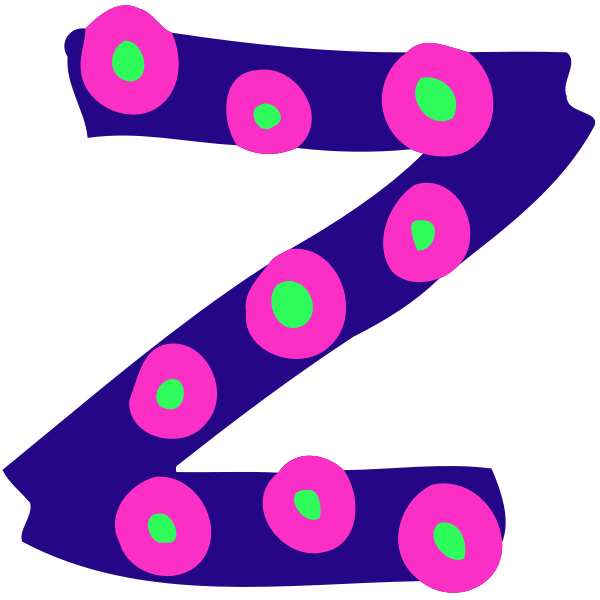 Colourful alphabet - Z
