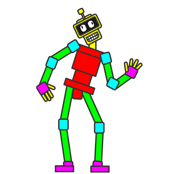 Animated Rectangle Robot | Free SVG