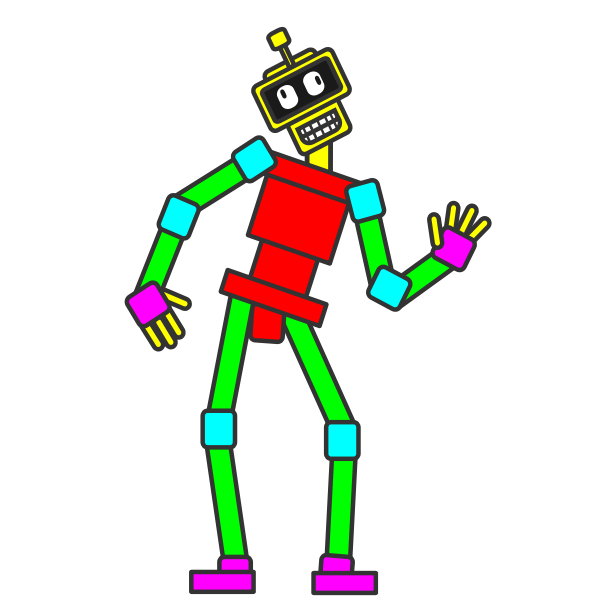 Animated Rectangle Robot