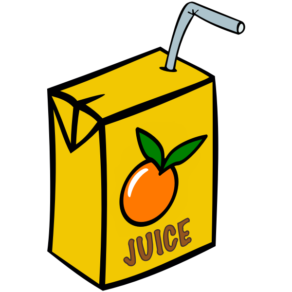 Juice Box with Straw