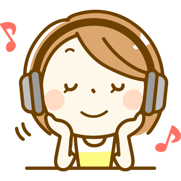 Woman listening to music (#2) | Free SVG
