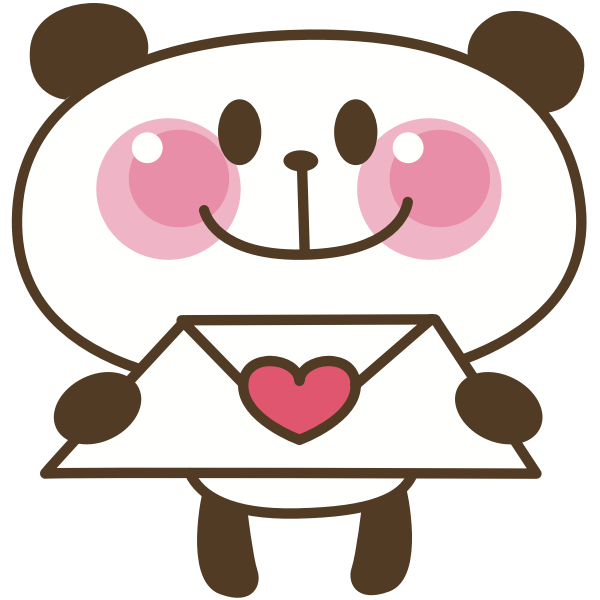 Download Panda Love Letter | Free SVG