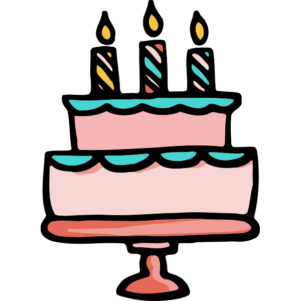 Birthday cake 3 | Free SVG