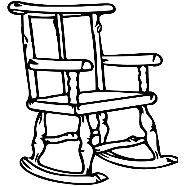 Rocking chair 3 (outline)