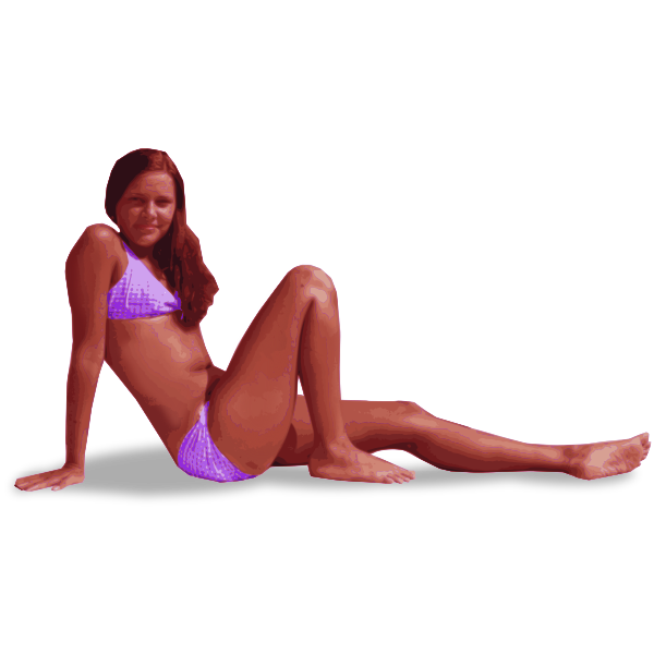 Purple bikini lady