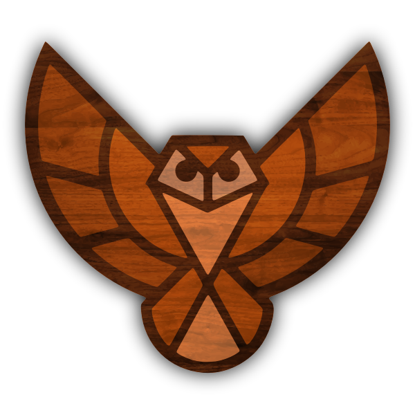 Wood texture owl (no background)