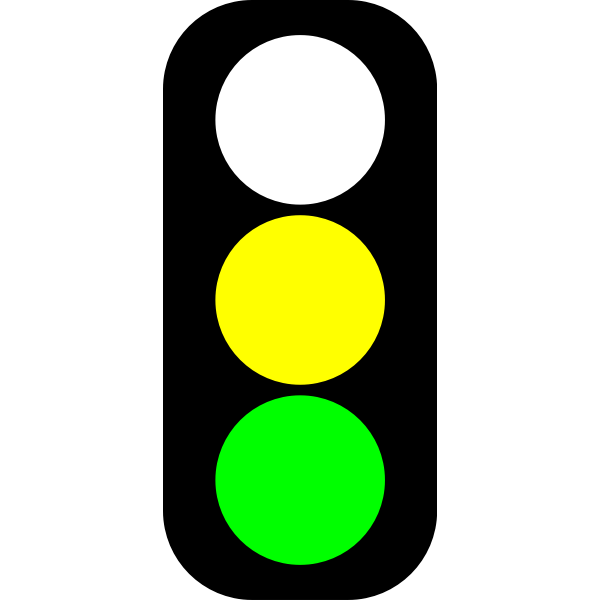 Yellow & green traffic light indicator