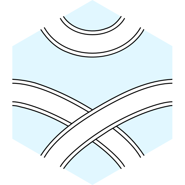 Hexagonal path / knot tile