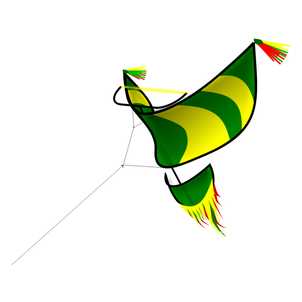 A kite yeelow and green