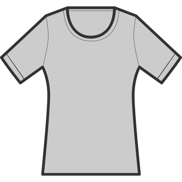 Download T Shirt In Slim Shape Free Svg