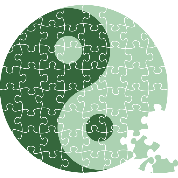 Yin yang jigsaw puzzle (broken)