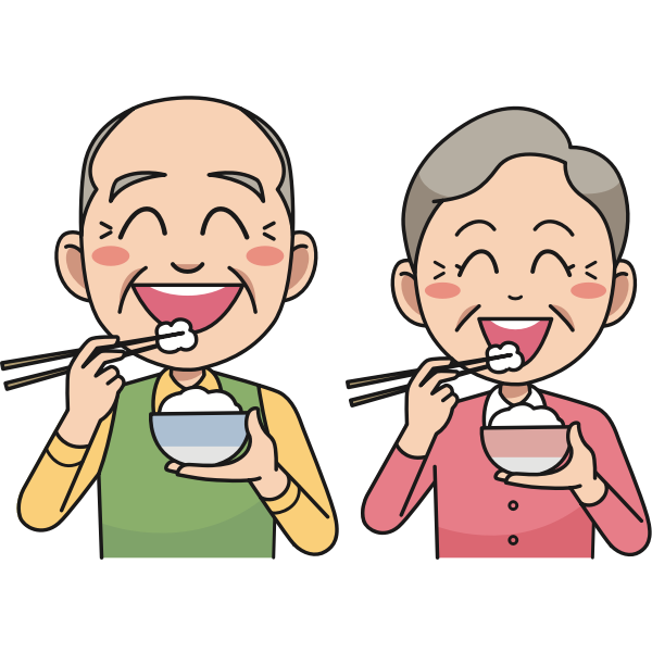 Couple Eating Rice | Free SVG