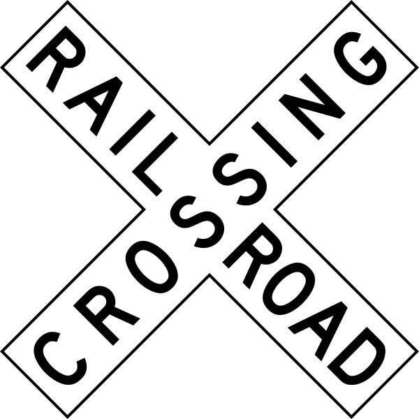 Railroad Crossing Sign MUTCD R15-1 (U.S.A.)