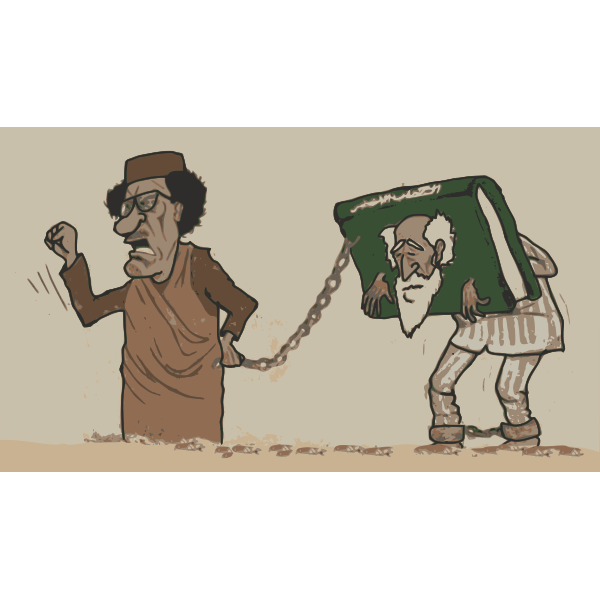 Gaddafi Cartoon