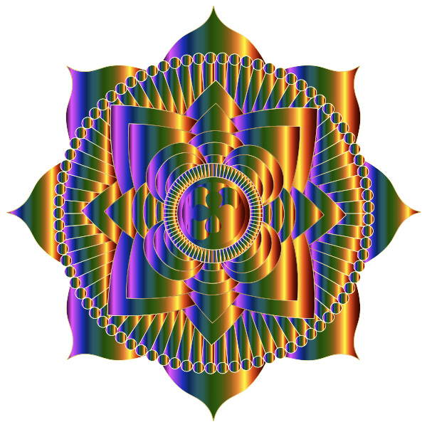 Prismatic Lotus Mandala Line Art 5