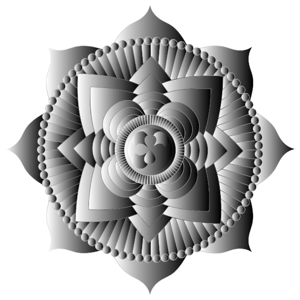Prismatic Lotus Mandala Line Art 12