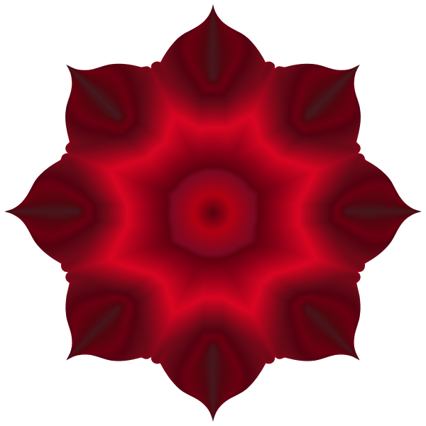 Floral Lotus Shape Crimson 2