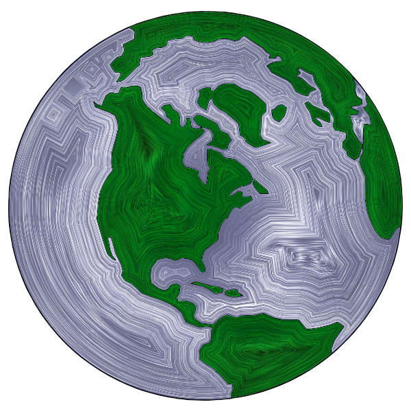 Earth Globe Stylized 2