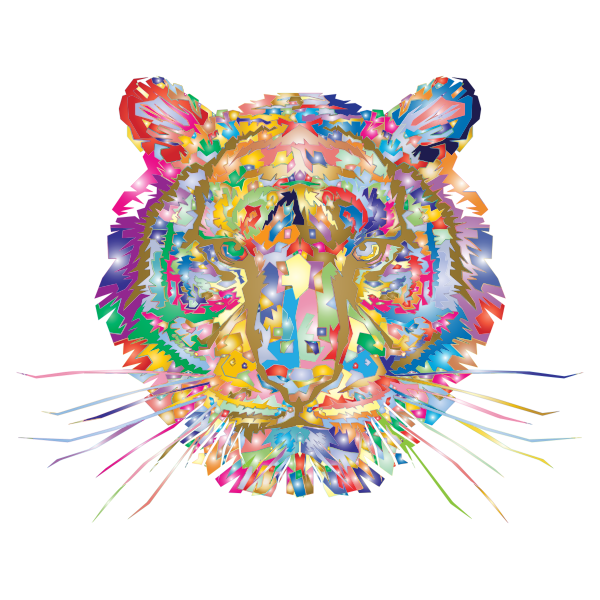 Download Geometric Tiger Head Surreal Free Svg