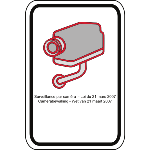 Surveillance camera Belgian symbol