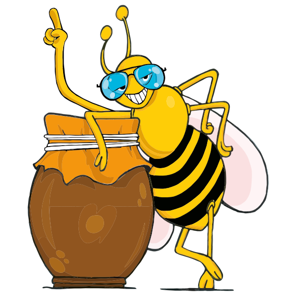 Grinning honey bee