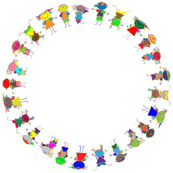 Kids in a circle | Free SVG
