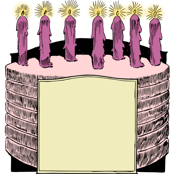 Big Candle Cake - Colour
