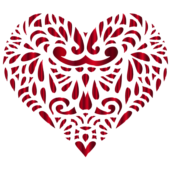 Decorated Crimson Heart