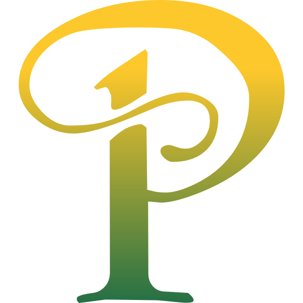 Letter P in arty style