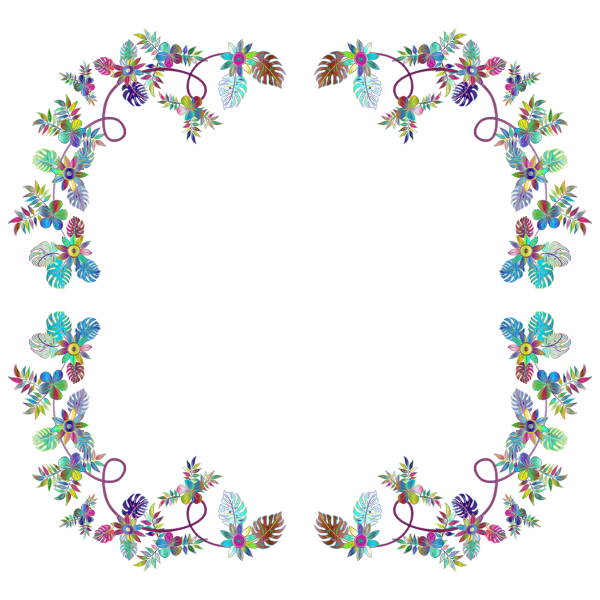 Flower Decoration By FractalBee Prismatic Frame