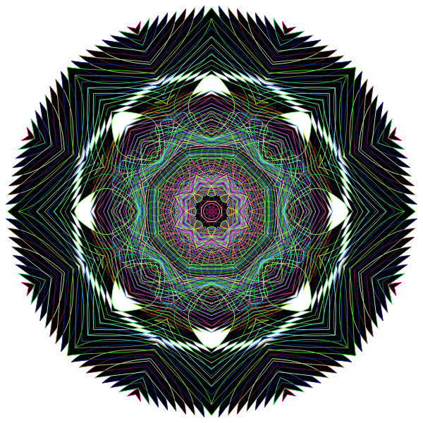 Kaleidoscope pattern geometric shape
