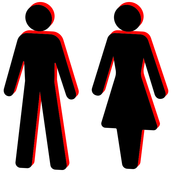 Download Male and female stick figure symbols | Free SVG