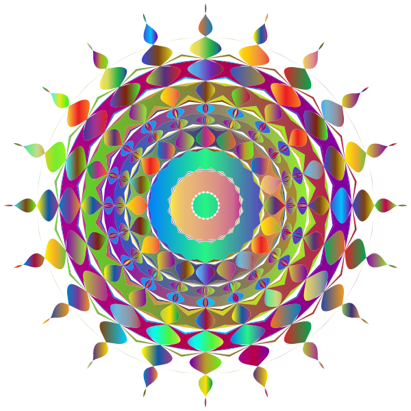 Prismatic Abstract Mandala Variation 2