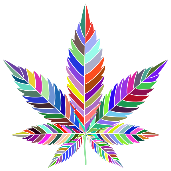 Download Marijuana Leaf Type II Prismatic | Free SVG
