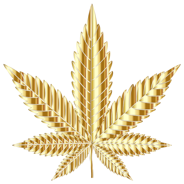 Marijuana Leaf Type II Gold | Free SVG