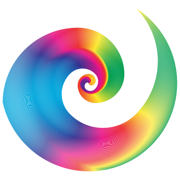 Golden Ratio Spiral Design Rainbow