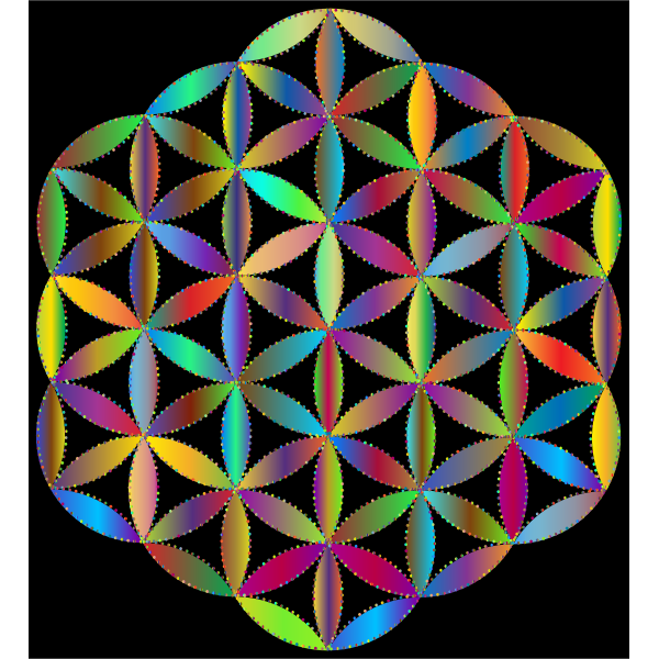 Flower Of Life Dots Prismatic 2