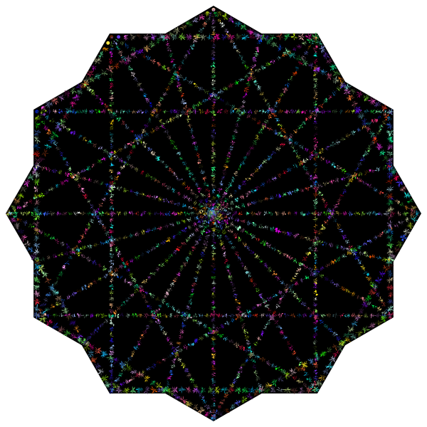 Simple Geometric Design Line Art Variation 2 Prismatic 2