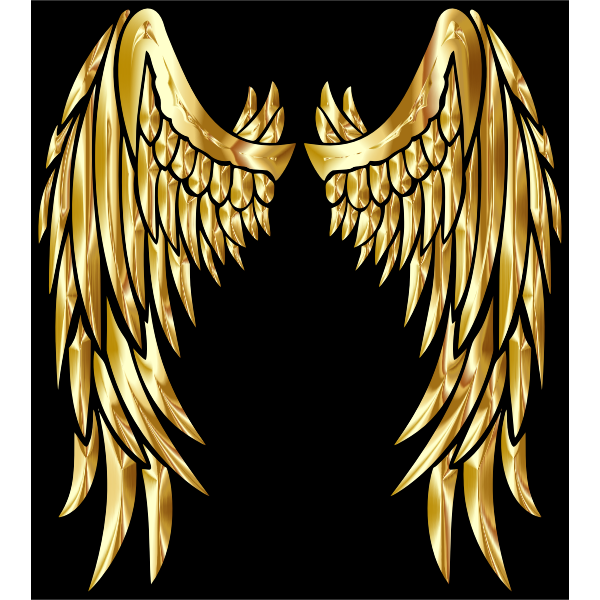 Download Gold Angel Wings Free Svg PSD Mockup Templates